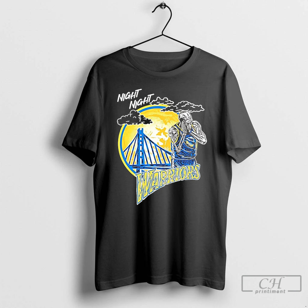Premium Stephen Curry Skeleton Night Night Warriors T Shirts Hoodie Sweatshirt | PurePodTees.com
