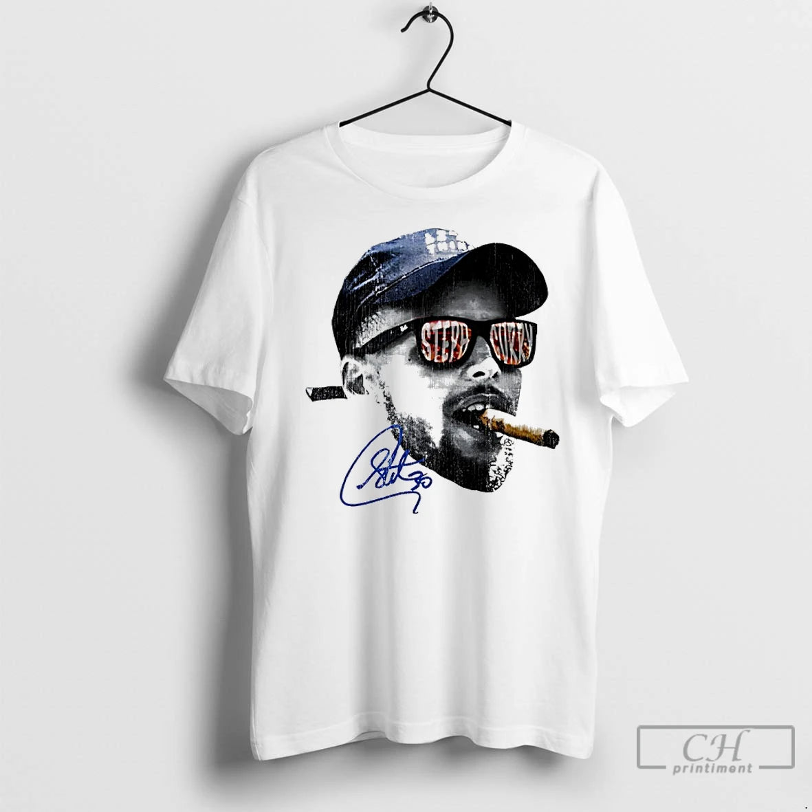 Premium Stephen Curry Cigar Head Signature Shirt Hoodie Sweatshirt | PurePodTees.com