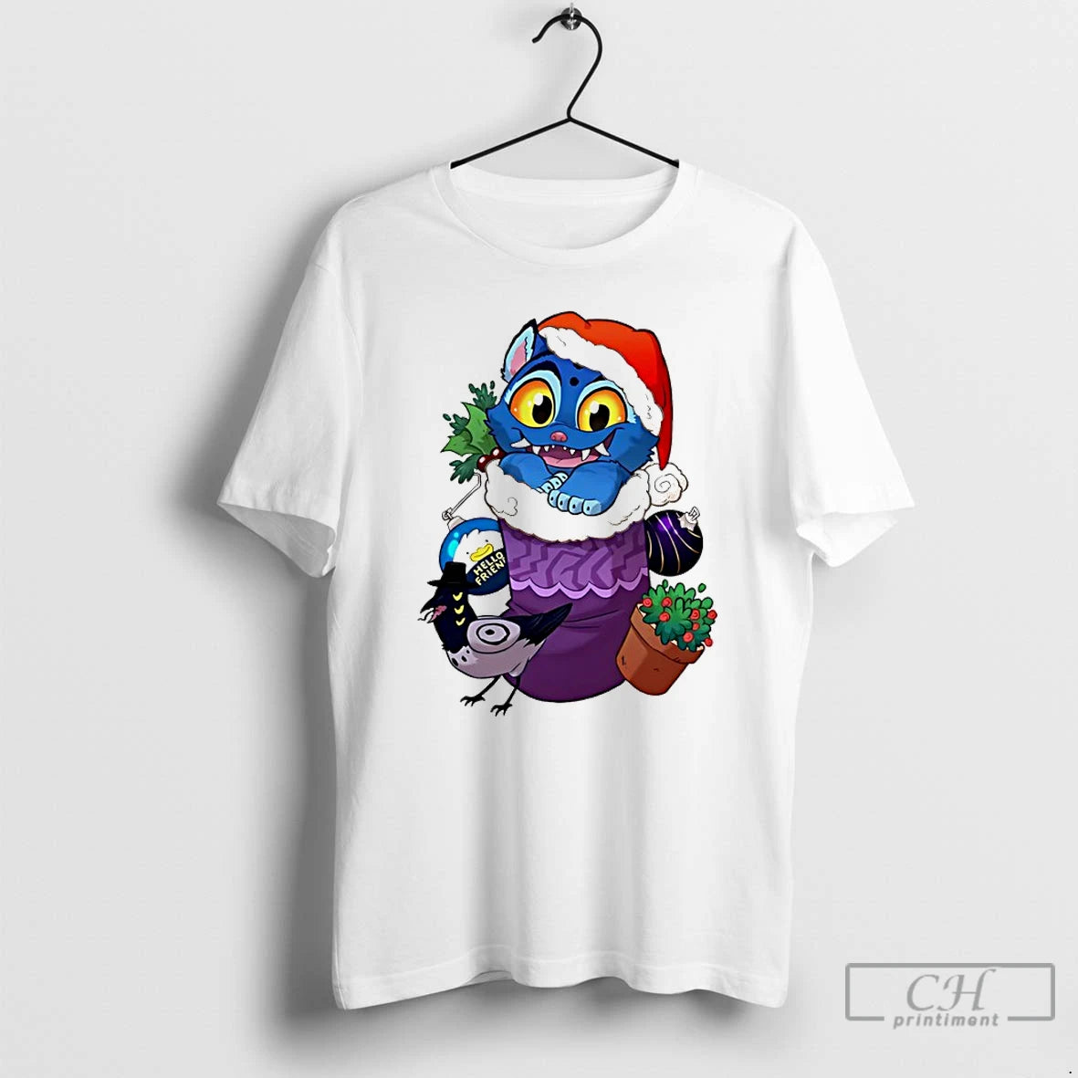 Premium Stocking Stuffer Derpy Tiger Kpop Demon Hunters Christmas T Shirts Hoodie Sweatshirt | PurePodTees.com