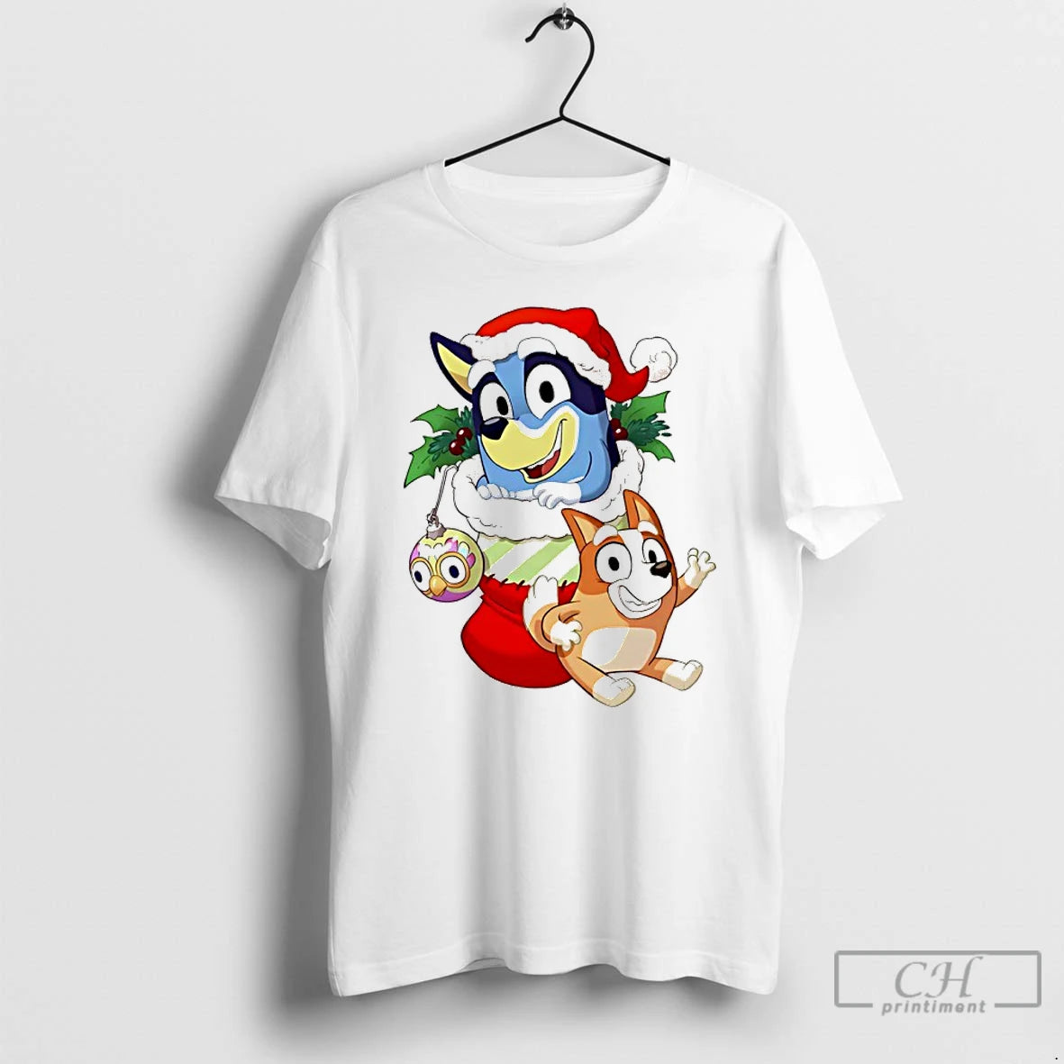 Premium Stocking Stuffer Pups Bingo Bluey Christmas T Shirts Hoodie Sweatshirt | PurePodTees.com