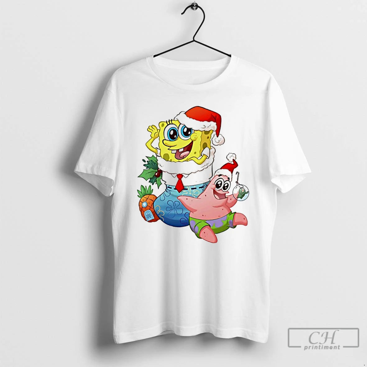 Premium Stocking Stuffer Sponge And Star Christmas T Shirts Hoodie Sweatshirt | PurePodTees.com
