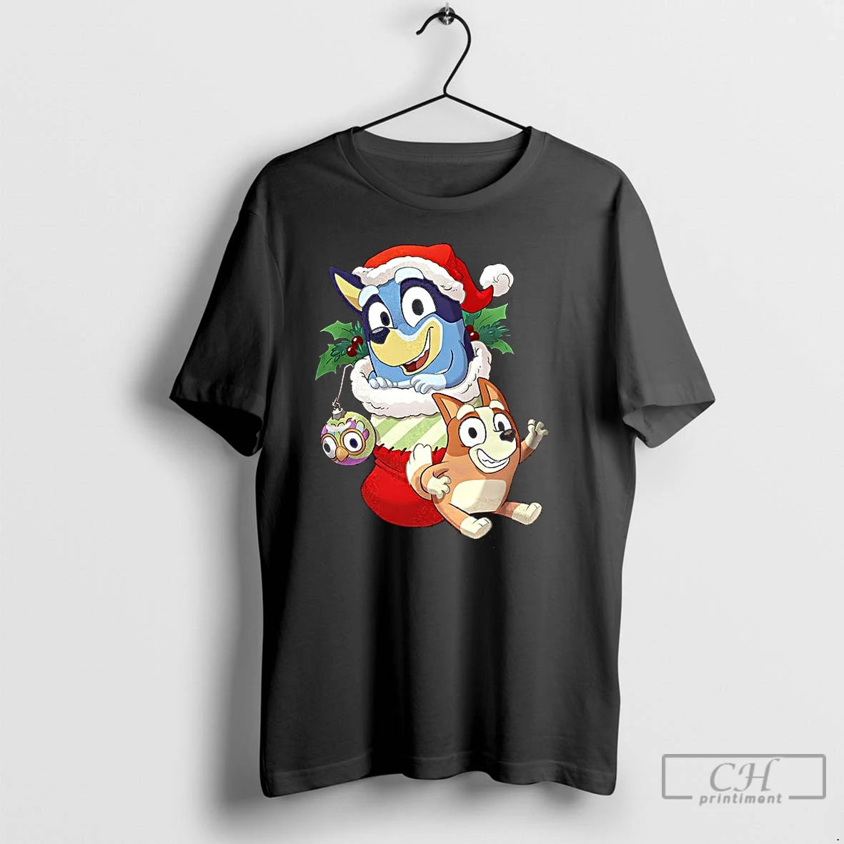 Premium Stocking Stuffer Bluey And Bingo Cartoon T Shirts Hoodie Sweatshirt | PurePodTees.com