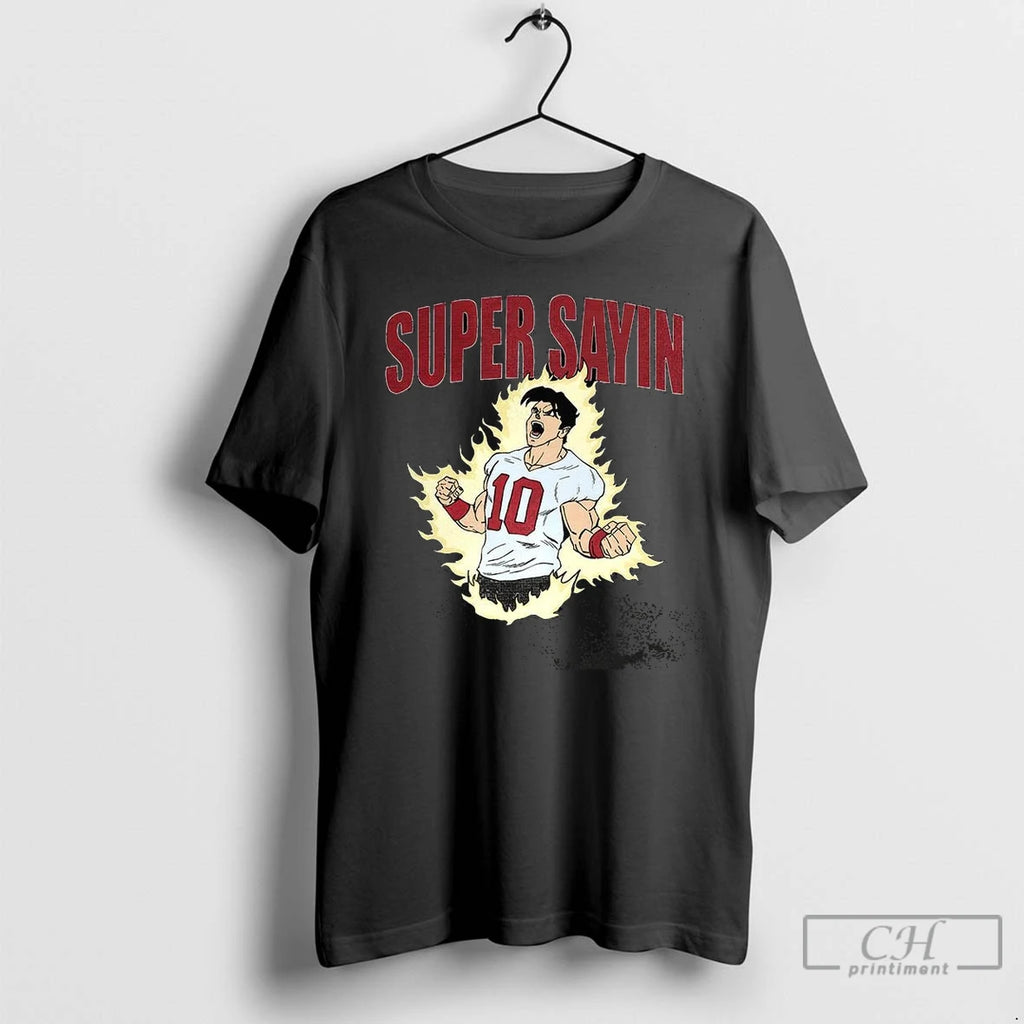 Premium Super Saiyan Player Number 10 Cartoon Shirt Hoodie Sweatshirt | PurePodTees.com