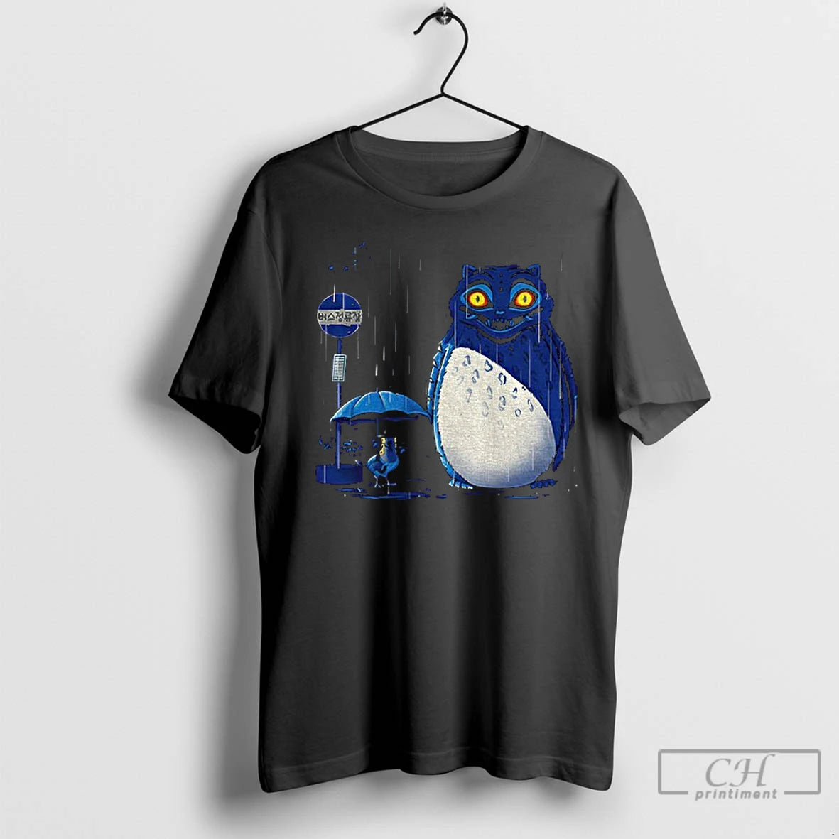 Premium Sussie And Derpy Tiger At A Bus Stop In The Style Of My Neighbor Shirt Hoodie Sweatshirt | PurePodTees.com