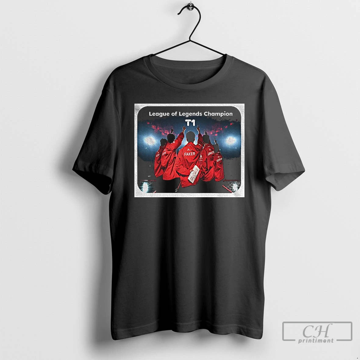 Premium T1 Faker League Of Legends Champion League Of Legends Worlds 2025 T Shirts Hoodie Sweatshirt | PurePodTees.com