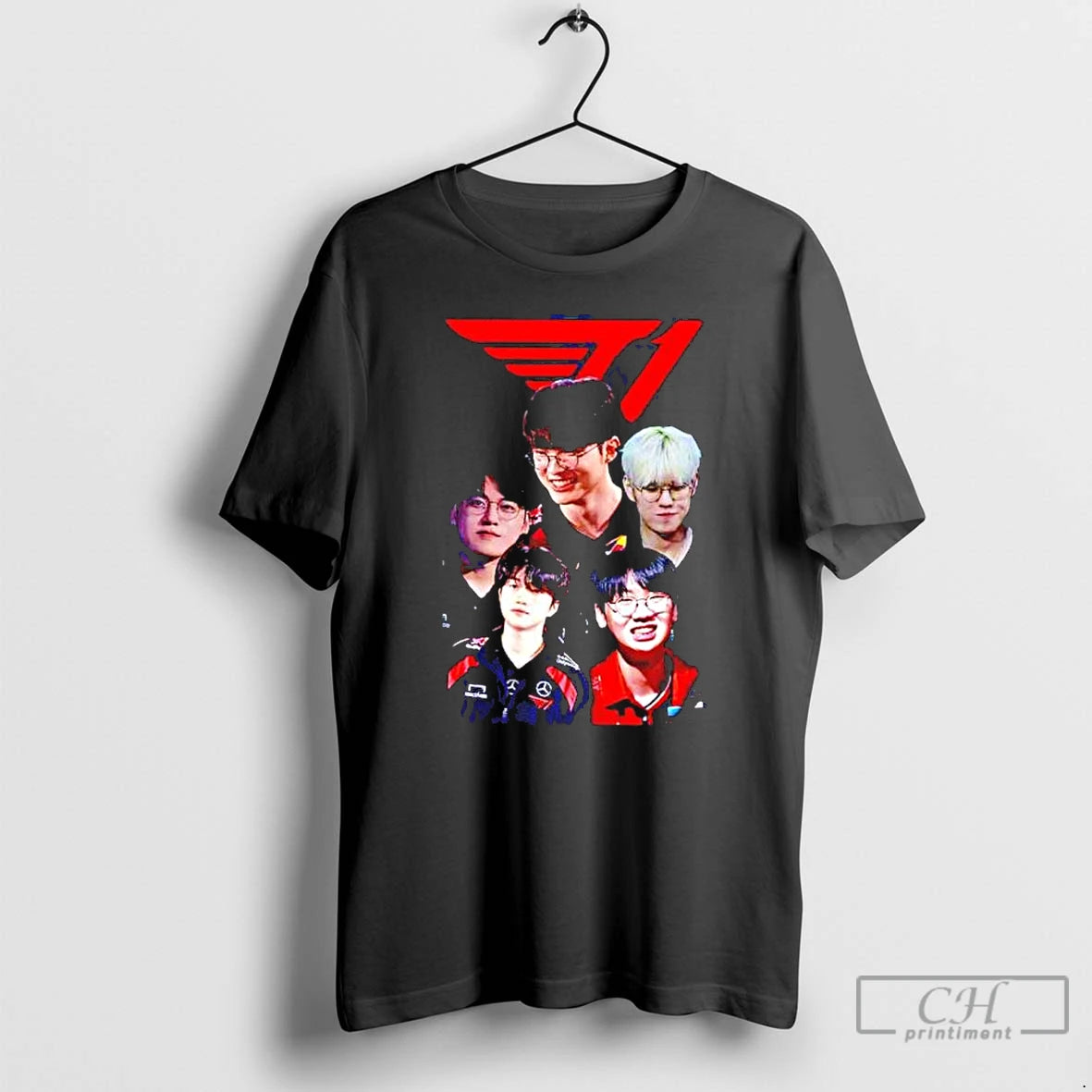 Premium T1 Squad The Faces Of Victory T Shirts Hoodie Sweatshirt | PurePodTees.com