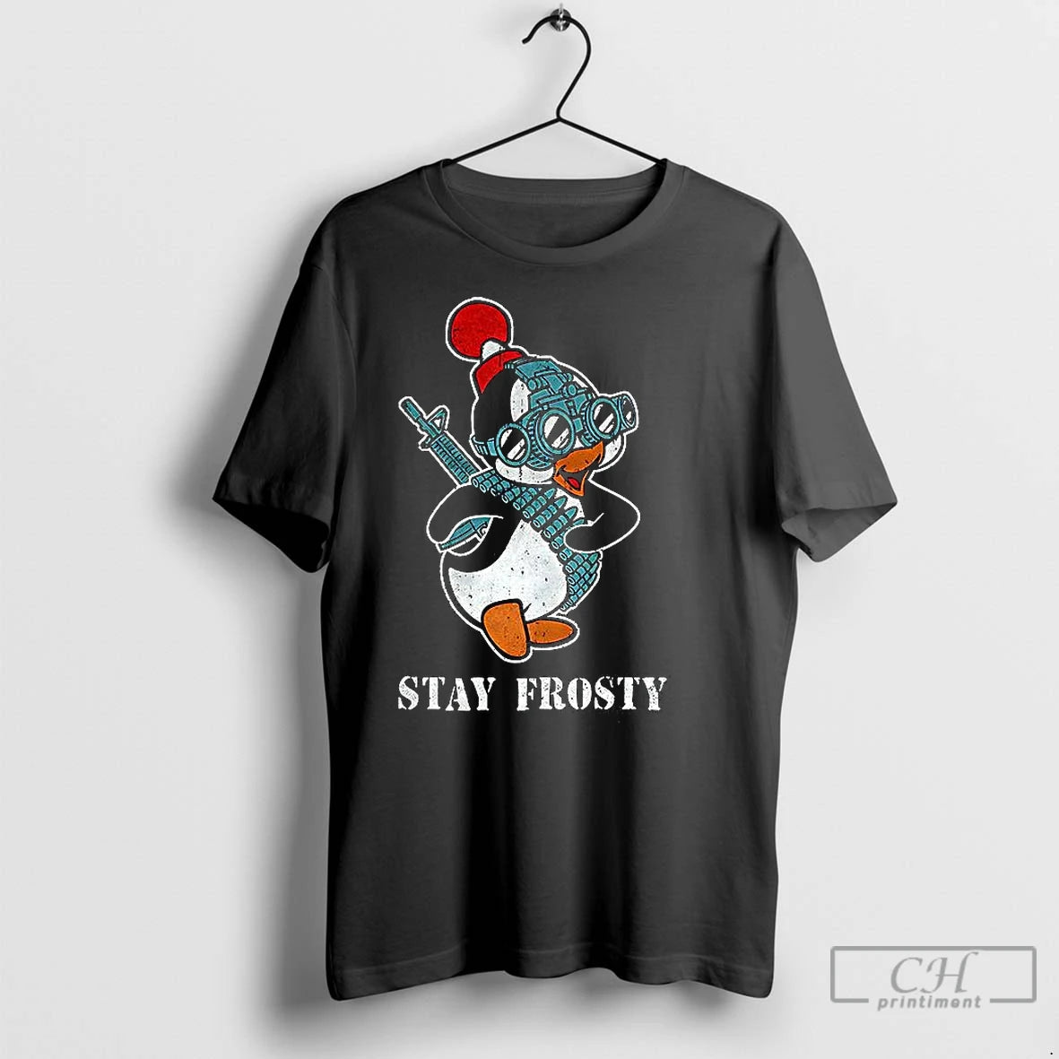 Premium Tactical Penguin Stay Frosty Funny Shirt Hoodie Sweatshirt | PurePodTees.com