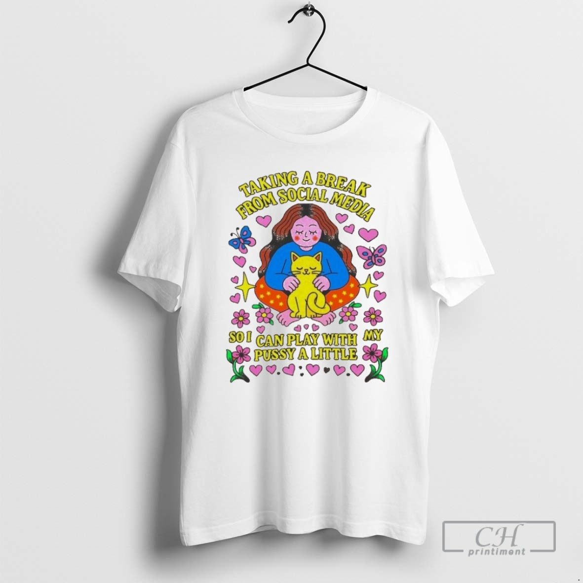 Premium Taking A Break From Social Media So I Can Play With Pussy A Little Shirt Hoodie Sweatshirt | PurePodTees.com