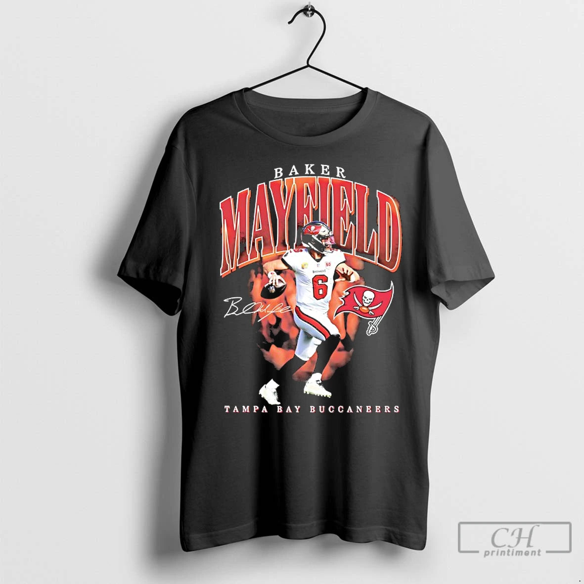 Premium Tampa Bay Buccaneers Baker Mayfield Player Signature Vintage Shirt Hoodie Sweatshirt | PurePodTees.com