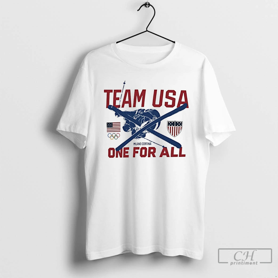 Premium Team Usa One For All 2026 Winter Olympics Freestyle Skiing T Shirts Hoodie Sweatshirt | PurePodTees.com