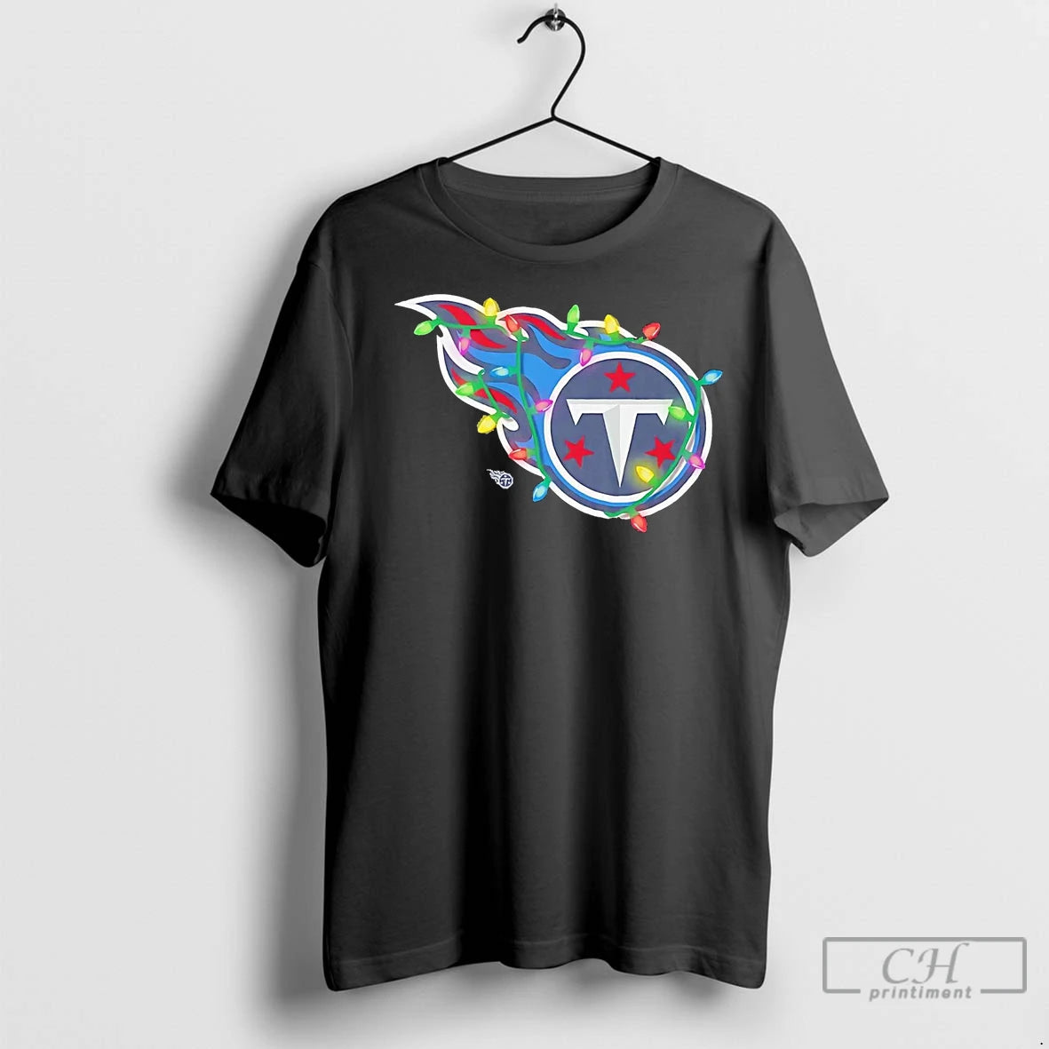 Premium Tennessee Titans Logo Christmas Light Shirt Hoodie Sweatshirt | PurePodTees.com
