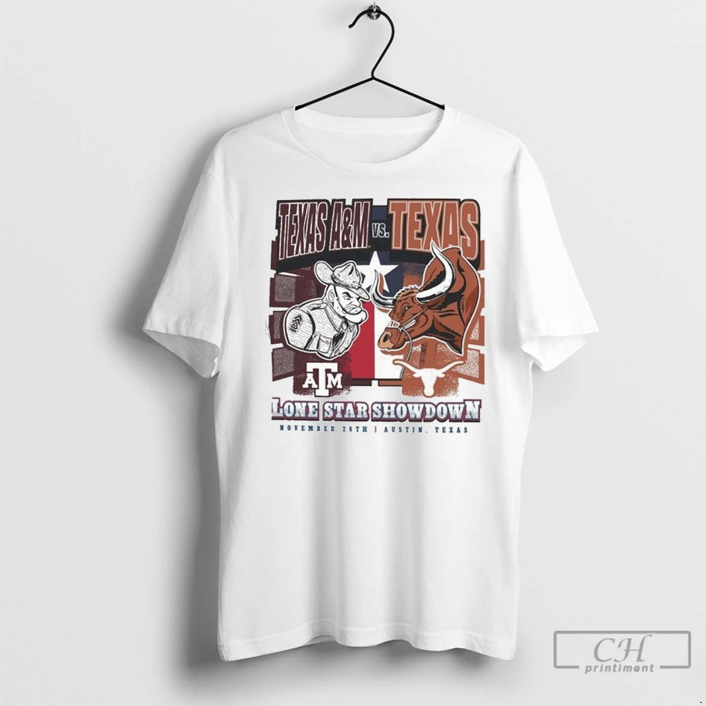 Premium Texas Am Aggies Vs Texas Longhorns Lone Star Showdown Battle Mascot Shirt Hoodie Sweatshirt | PurePodTees.com