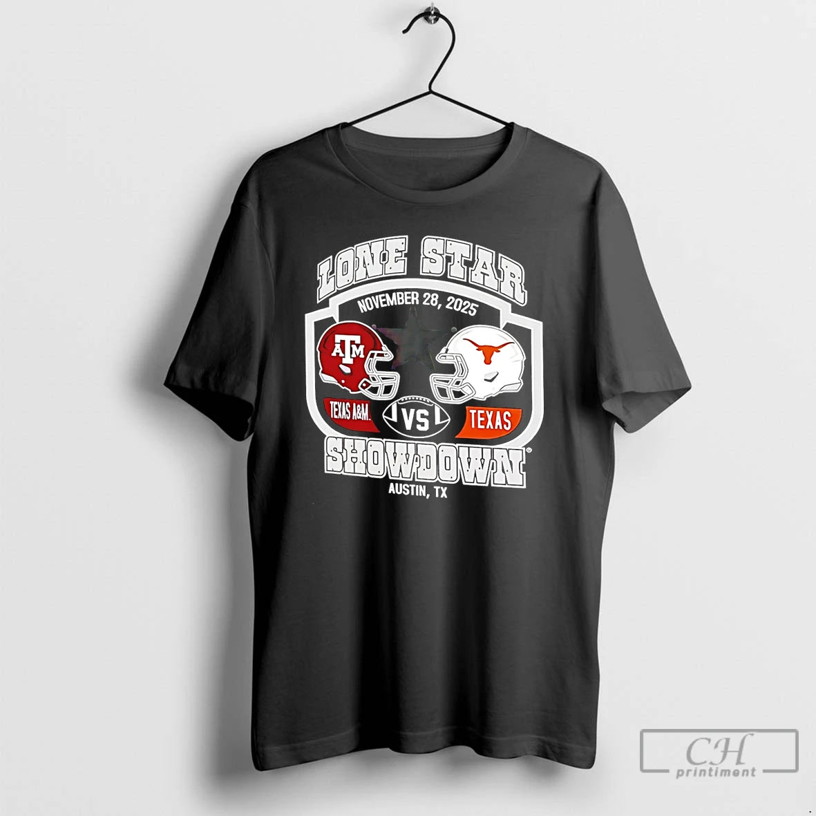Premium Texas Am Vs Texas Longhorns Lone Star Showdwon Helmets T Shirts Hoodie Sweatshirt | PurePodTees.com