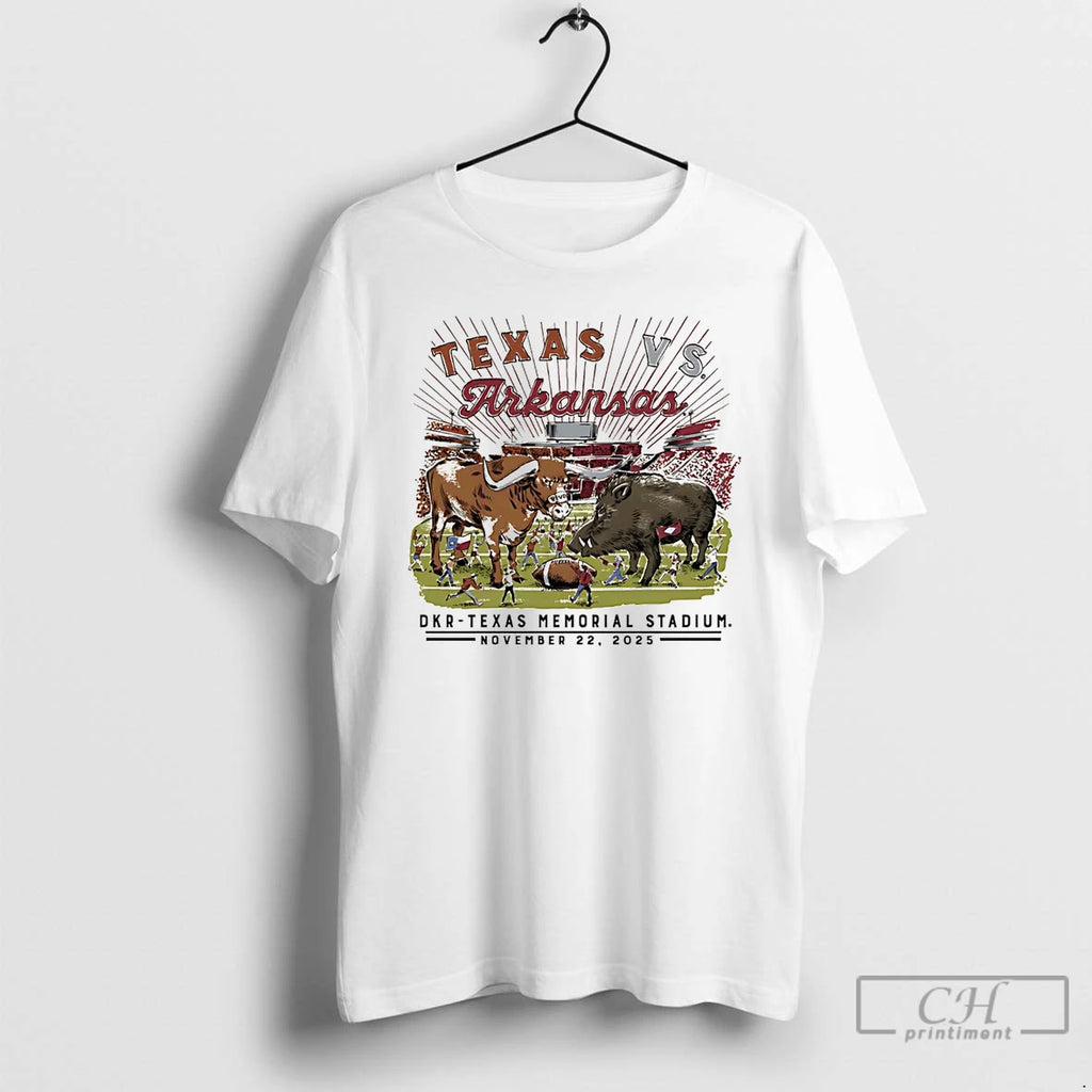 Premium Texas Longhorns Vs Arkansas Razorbacks Game Day 2025 T Shirts Hoodie Sweatshirt | PurePodTees.com