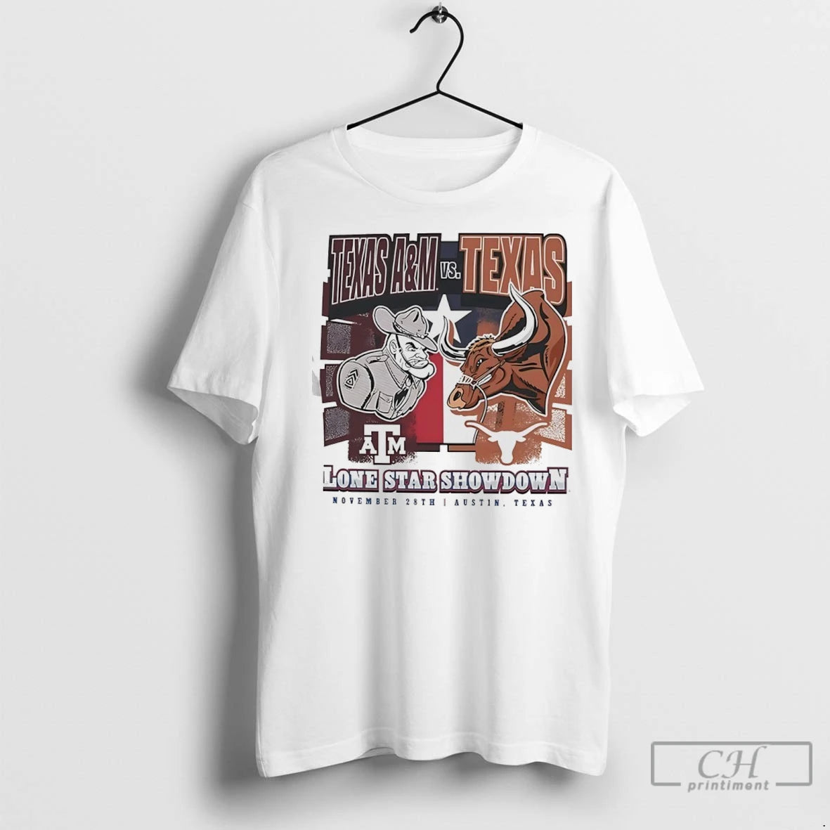 Premium Texas Longhorns Vs Texas Am 2025 Lone Star Showdown Mascots Shirt Hoodie Sweatshirt | PurePodTees.com