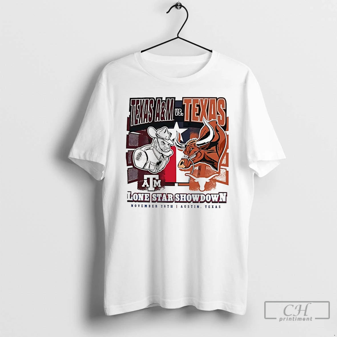 Premium Texas Longhorns Vs Texas Am 2025 Lone Star Showdown Mascot T Shirts Hoodie Sweatshirt | PurePodTees.com