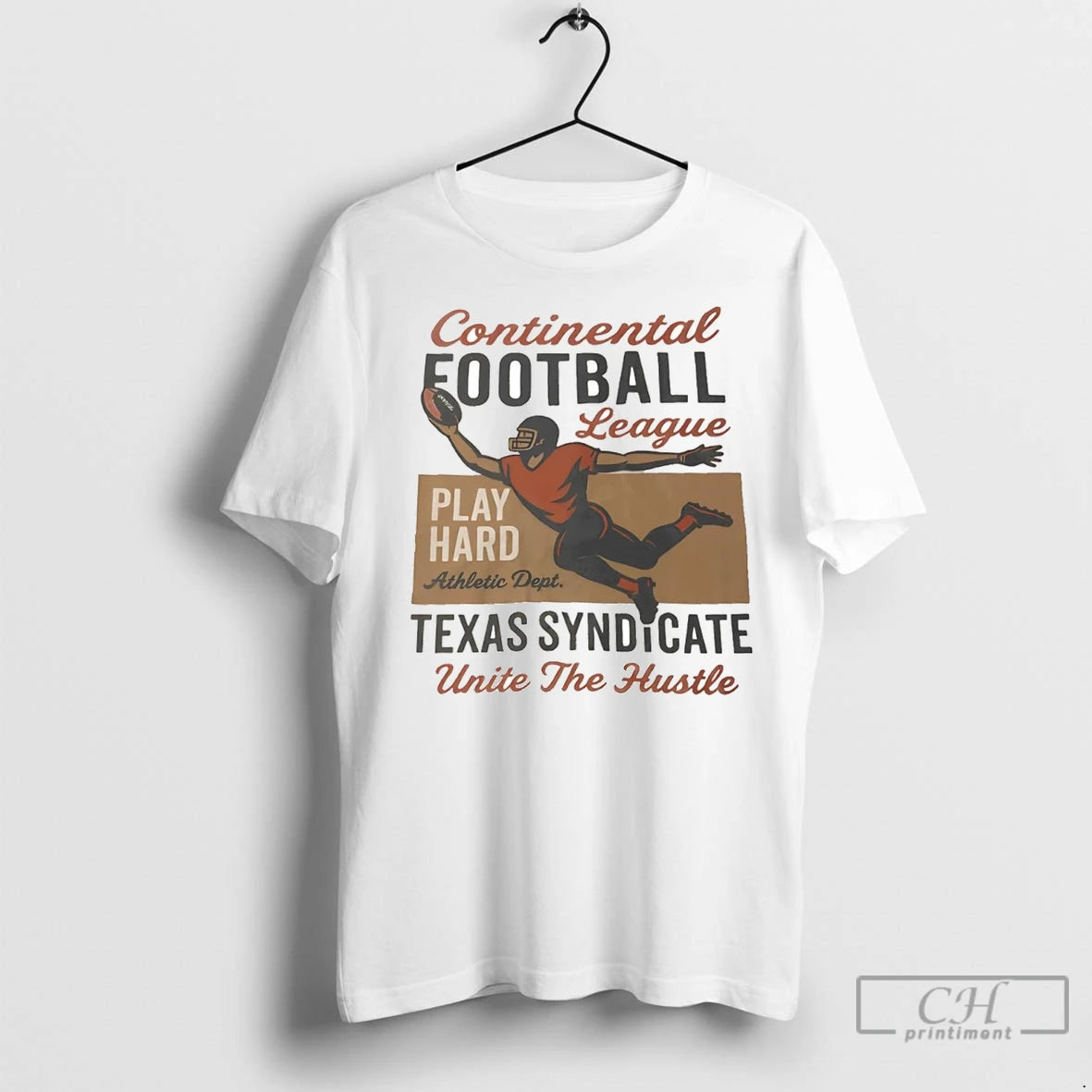 Premium Texas Syndicate Play Hard Athletic Dept Continental Football League Shirt Hoodie Sweatshirt | PurePodTees.com