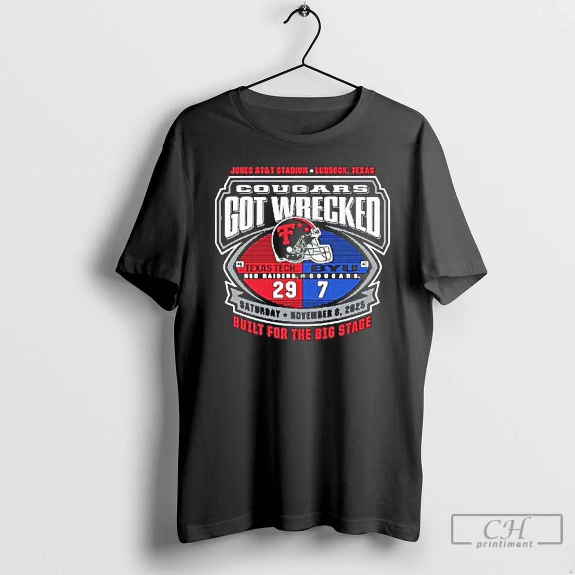 Premium Texas Tech Beat Byu Cougars Got Wrecked Built For The Big State T Shirts Hoodie Sweatshirt | PurePodTees.com