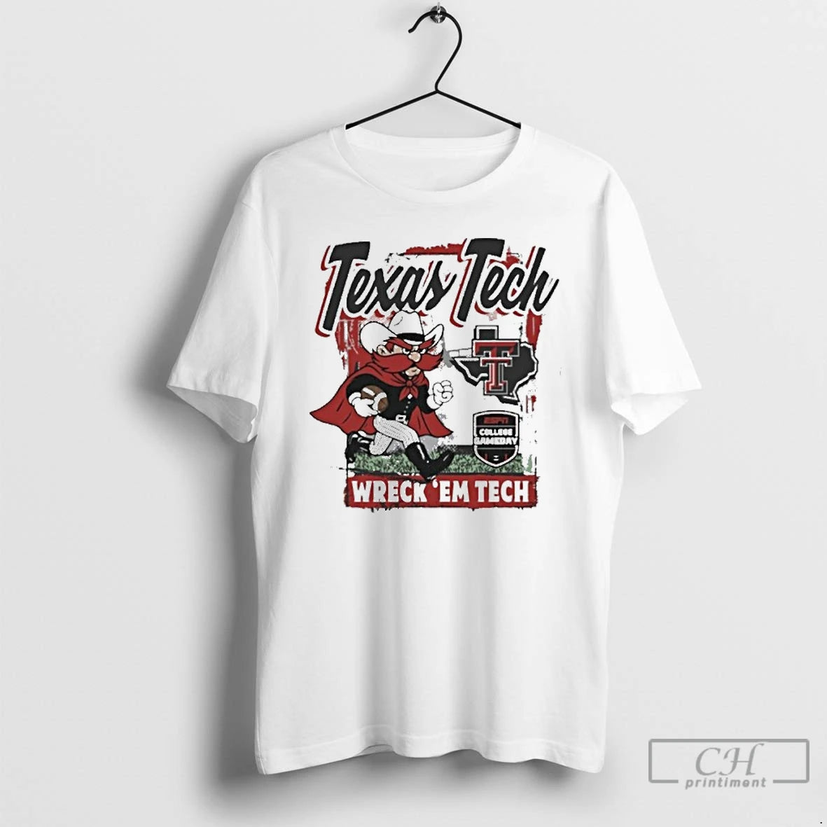 Premium Texas Tech Red Raiders Espn College Gameday Wreck Em Tech Classic Runner T Shirts Hoodie Sweatshirt | PurePodTees.com