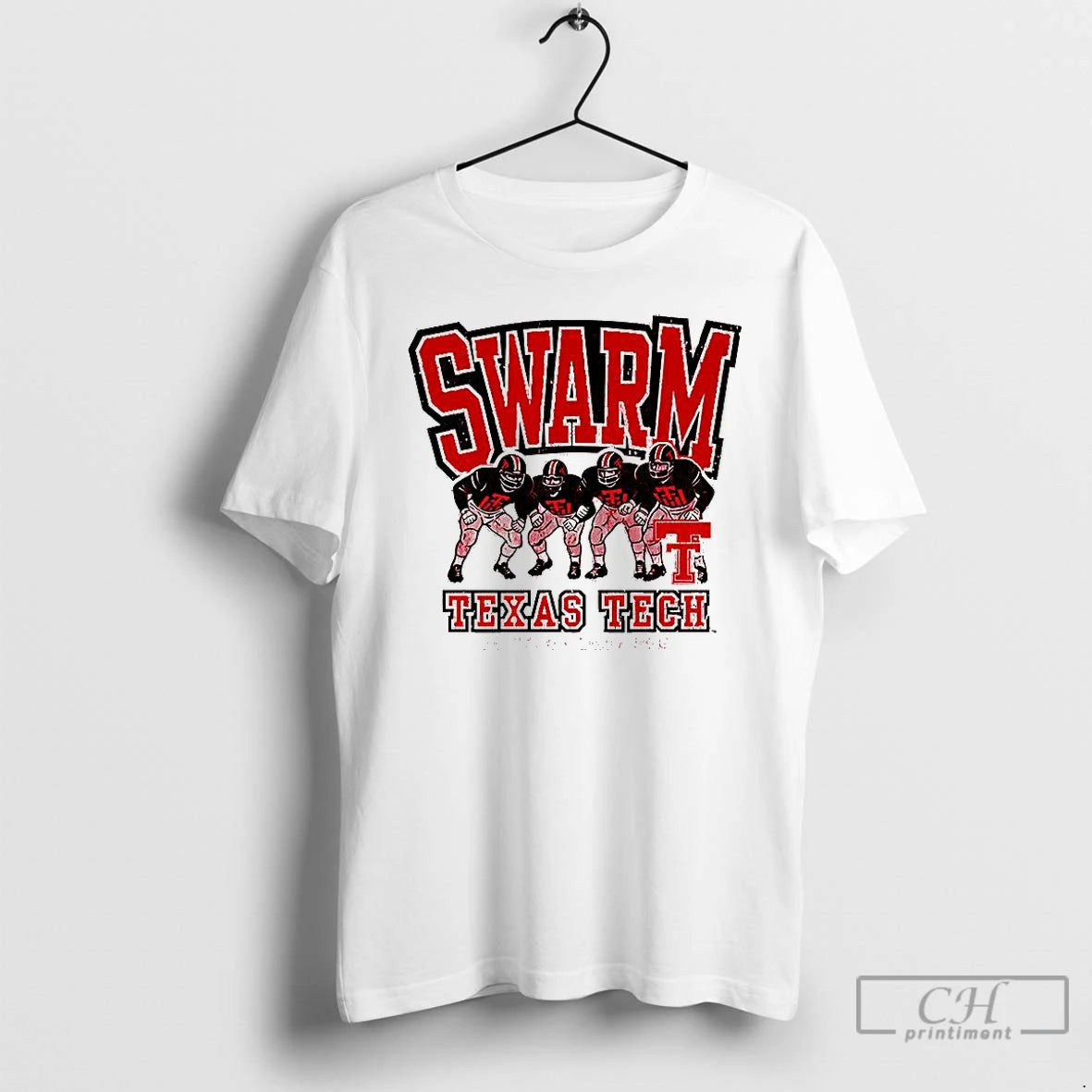 Premium Texas Tech Red Raiders Football In Your Face Swarm Dept Of Defense T Shirts Hoodie Sweatshirt | PurePodTees.com
