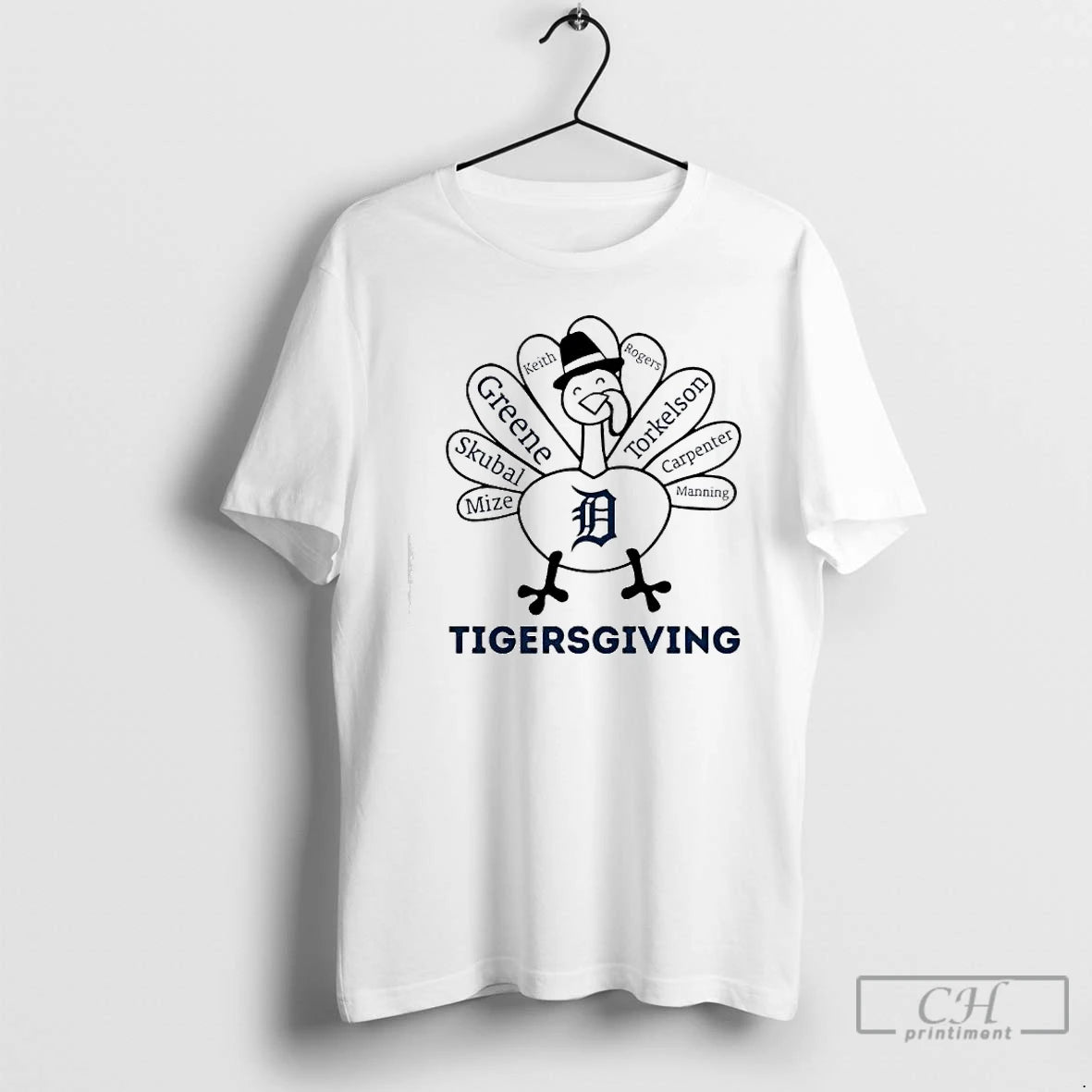 Premium Thanksgiving With Detroit Tigers Heroes T Shirts Hoodie Sweatshirt | PurePodTees.com