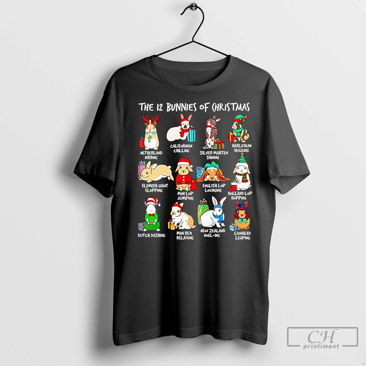 Premium The 12 Bunnies Of Christmas Shirt Hoodie Sweatshirt | PurePodTees.com