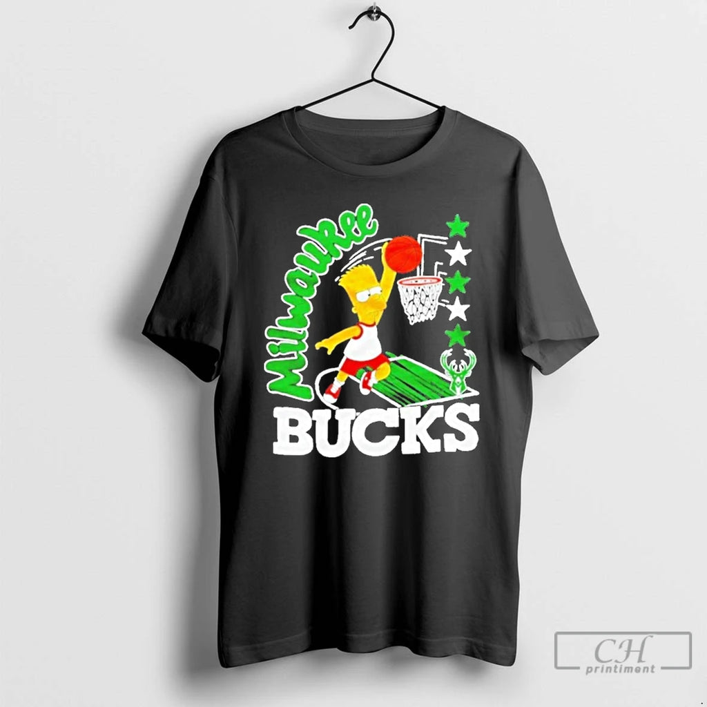 Premium The Bart Simpson X Milwaukee Bucks Nba Shirt Hoodie Sweatshirt | PurePodTees.com