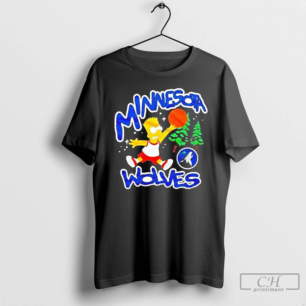 Premium The Bart Simpson X Minnesota Timberwolves Nba Shirt Hoodie Sweatshirt | PurePodTees.com