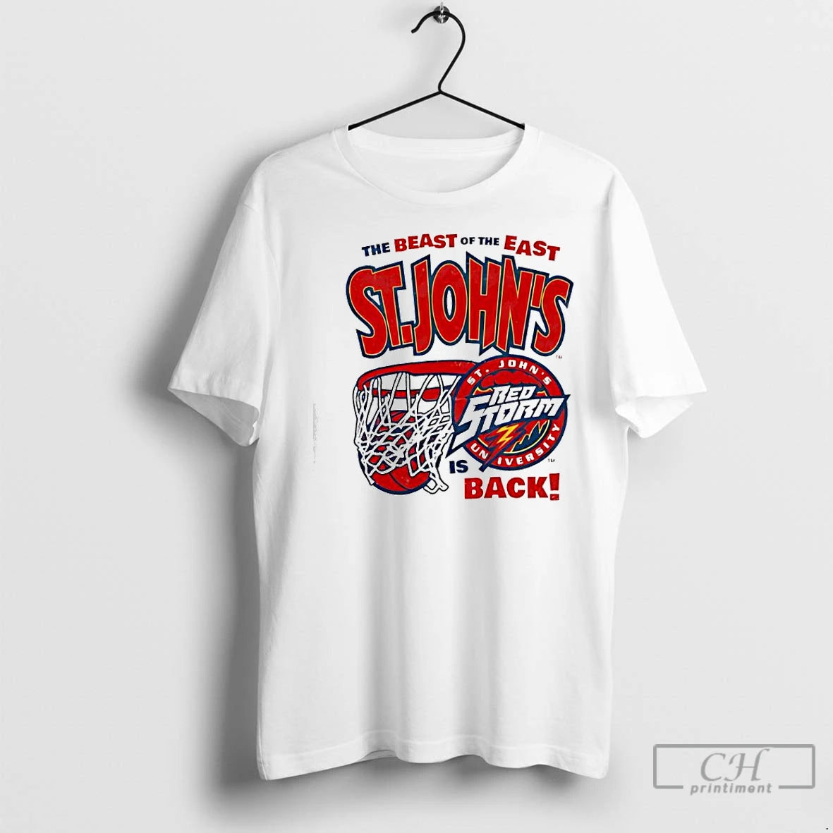 Premium The Beast Of The East Is Back St Johns Red Storm University Team Logo Shirt Hoodie Sweatshirt | PurePodTees.com