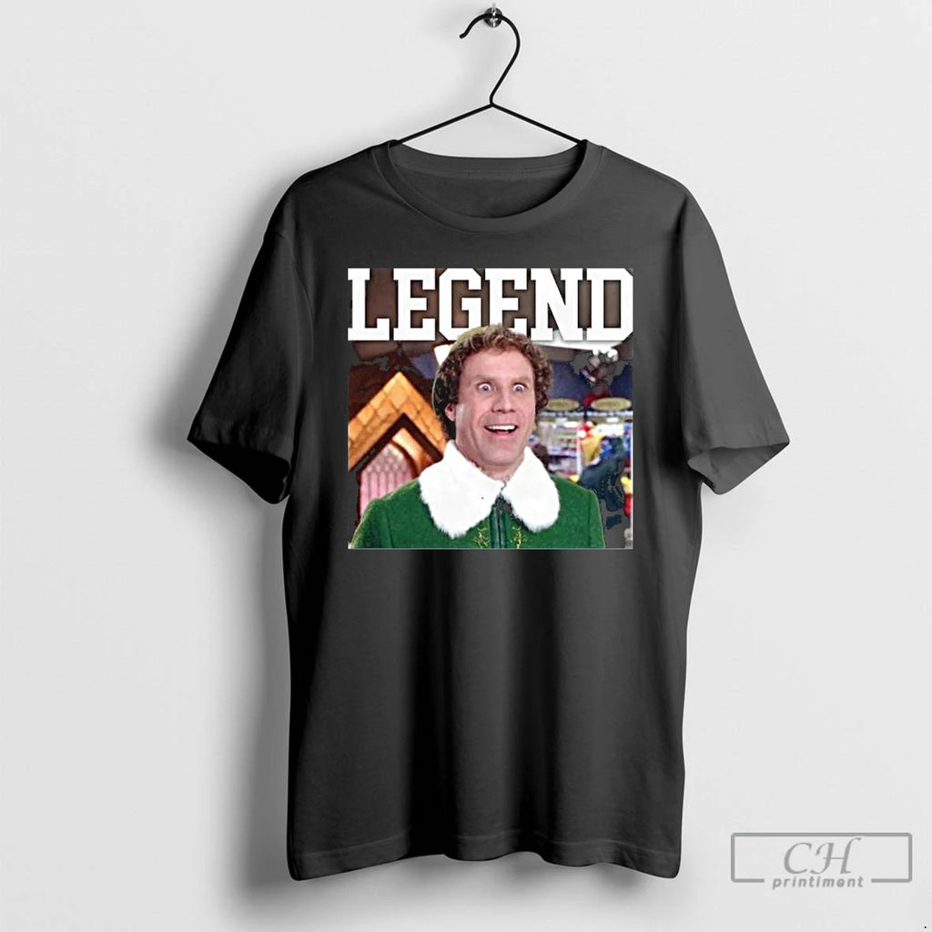 Premium The Buddy The Elf Legend Merry Christmas 2025 Long Sleve T Shirts Hoodie Sweatshirt | PurePodTees.com