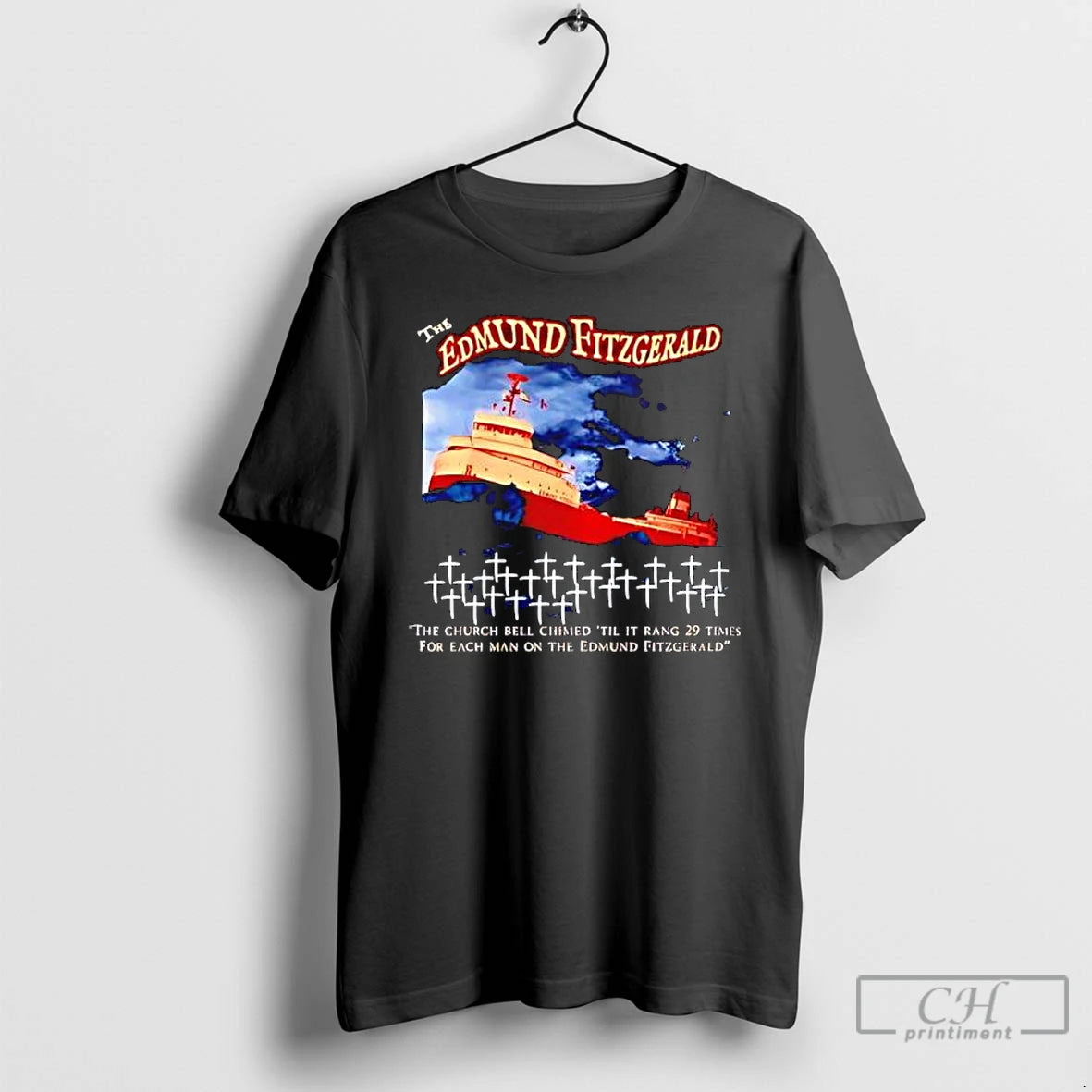 Premium The Edmund Fitzgerald Song Of The Bell T Shirts Hoodie Sweatshirt | PurePodTees.com