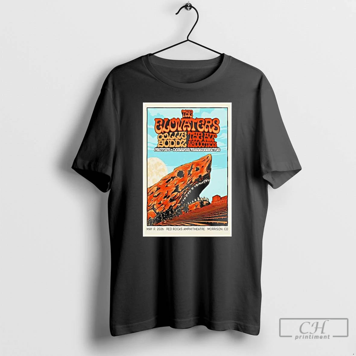 Premium The Elovaters May 17 2026 Red Rocks Amphitheatre Morrison T Shirts Hoodie Sweatshirt | PurePodTees.com
