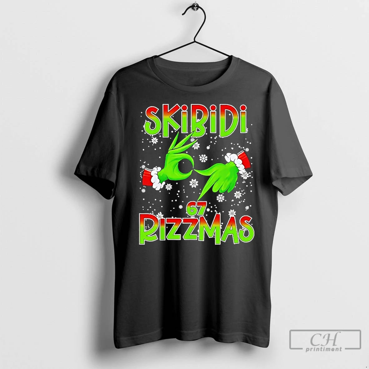 Premium The Grinch Christmas 6 7 Skibidi Rizzmas Shirt Hoodie Sweatshirt | PurePodTees.com