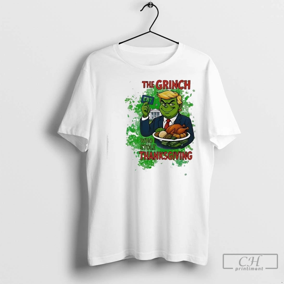Premium The Grinch Trump Who Stole Thanksgiving Ebt Shirt Hoodie Sweatshirt | PurePodTees.com