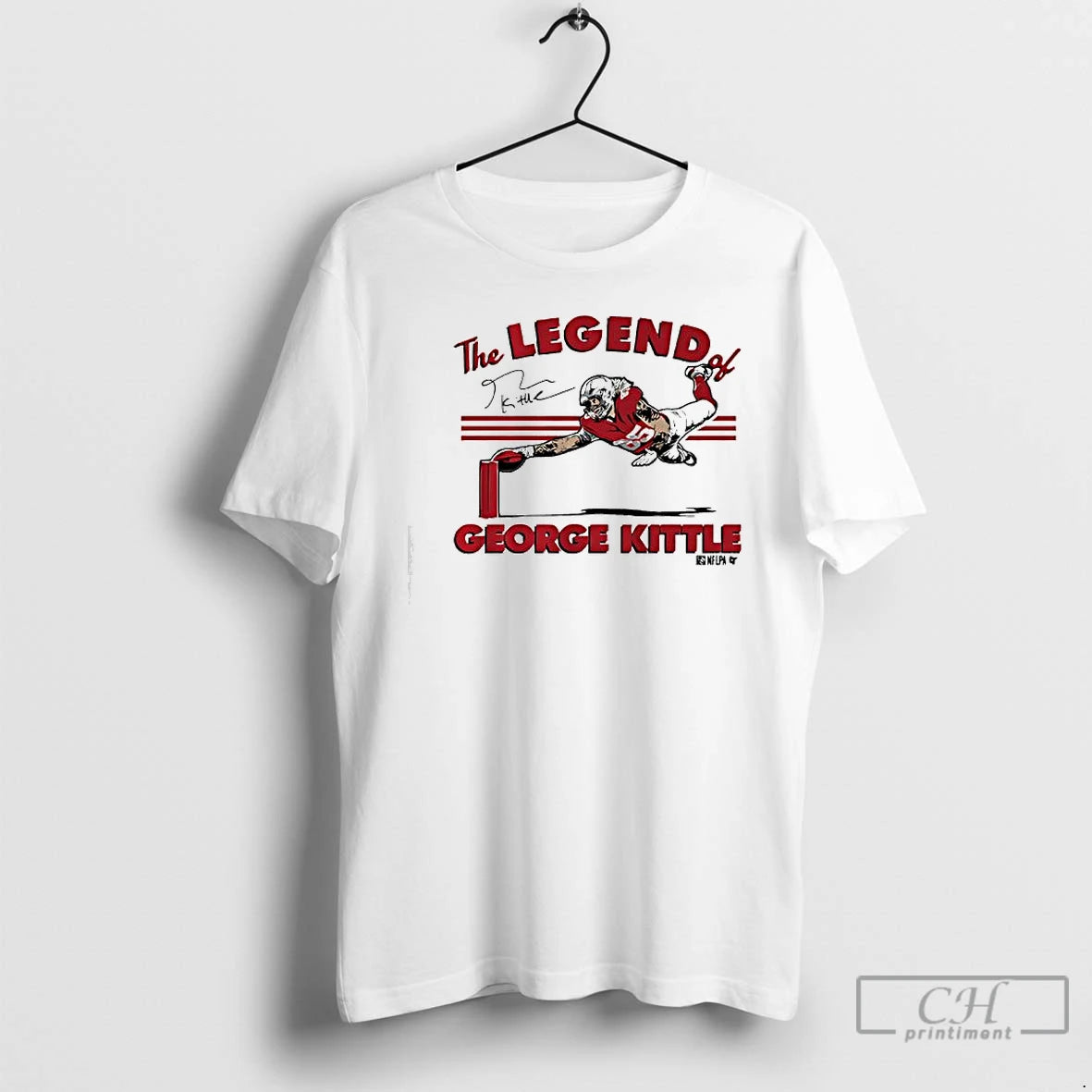 Premium The Legend Of George Kittle Signature Shirt Hoodie Sweatshirt | PurePodTees.com