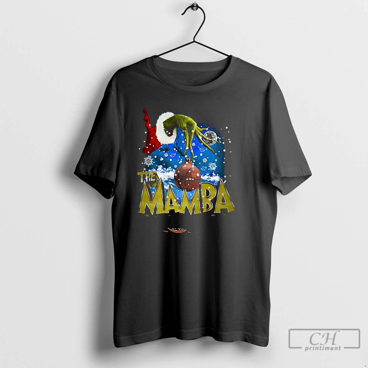 Premium The Mamba X Grinch Hand Bauble Basketball Christmas T Shirts Hoodie Sweatshirt | PurePodTees.com