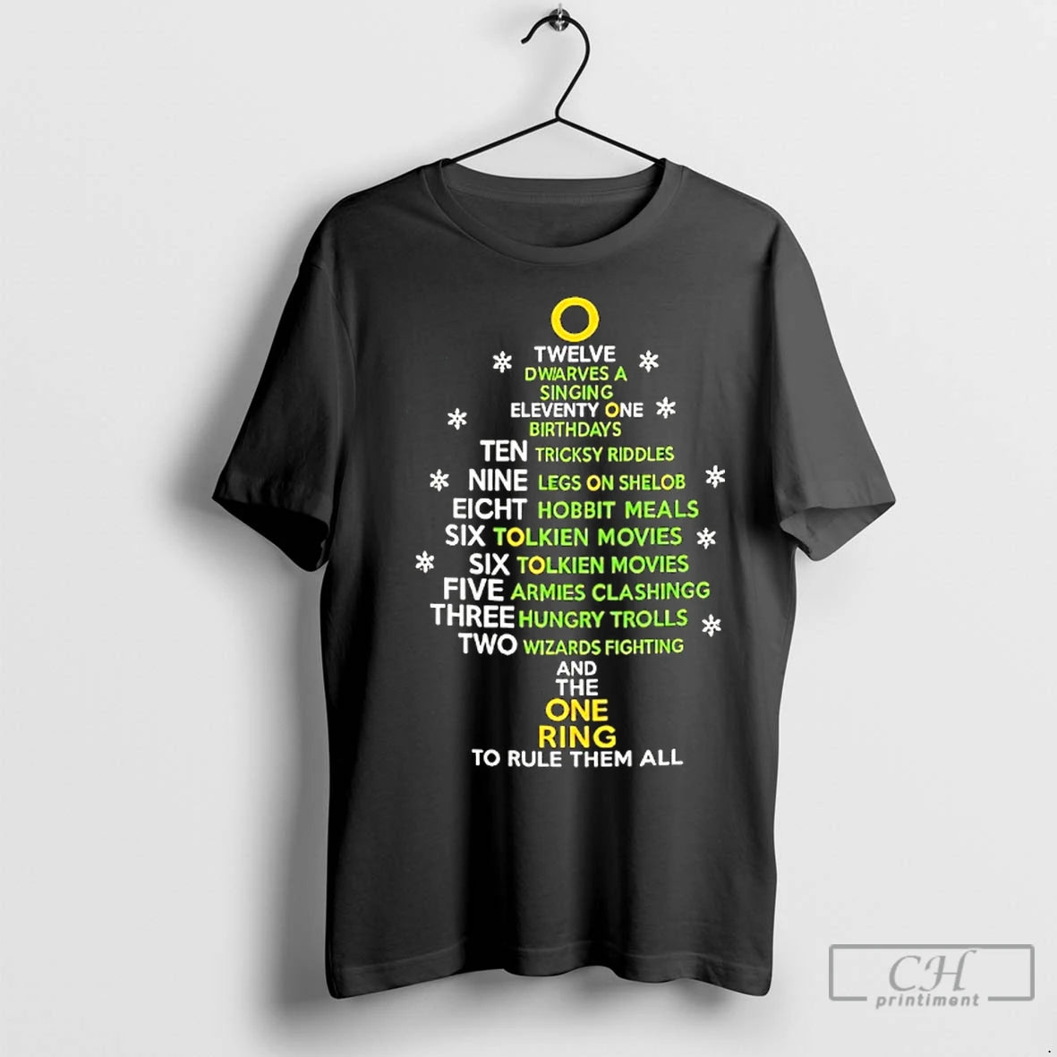 Premium The One Ring Christmas Carol Christmas Tree Shirt Hoodie Sweatshirt | PurePodTees.com