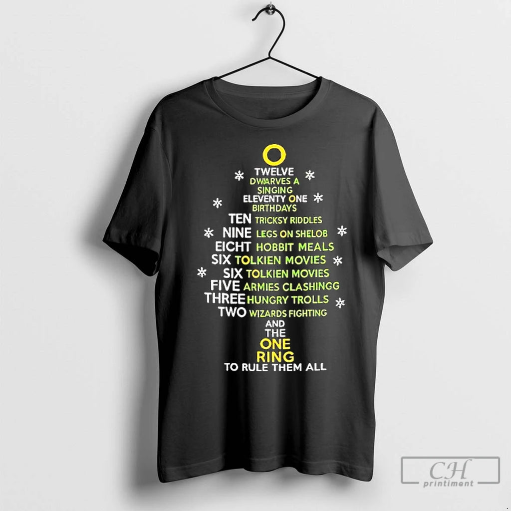 Premium The One Ring Christmas Carol List Graphic Shirt Hoodie Sweatshirt | PurePodTees.com