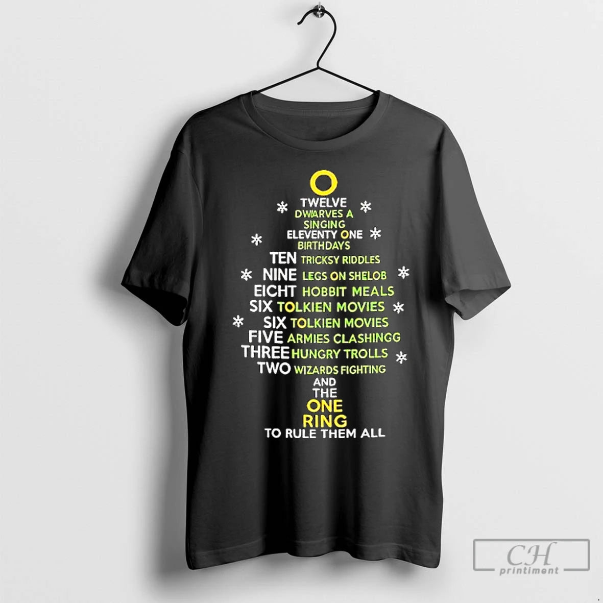 Premium The One Ring Christmas Carol List Graphic Shirt Hoodie Sweatshirt | PurePodTees.com