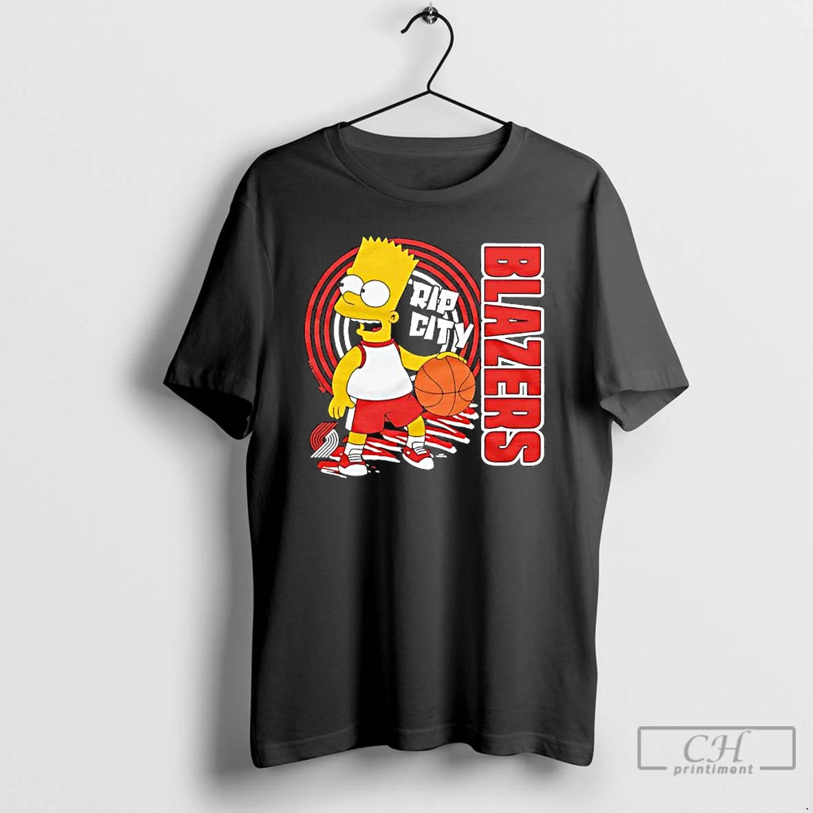 Premium The Simpsons Bart X Portland Trail Blazers Shirt Hoodie Sweatshirt | PurePodTees.com