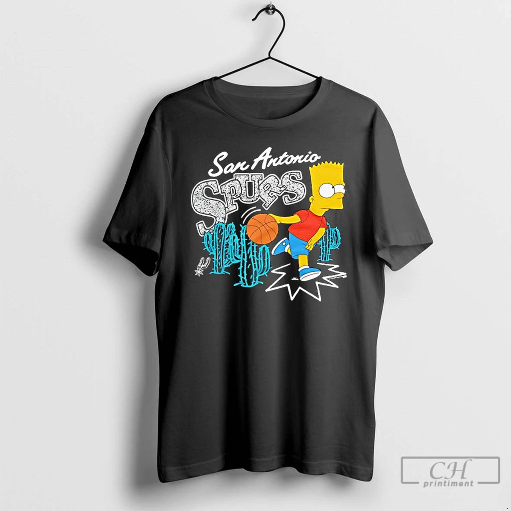Premium The Simpsons Bart X San Antonio Spurs Shirt Hoodie Sweatshirt | PurePodTees.com