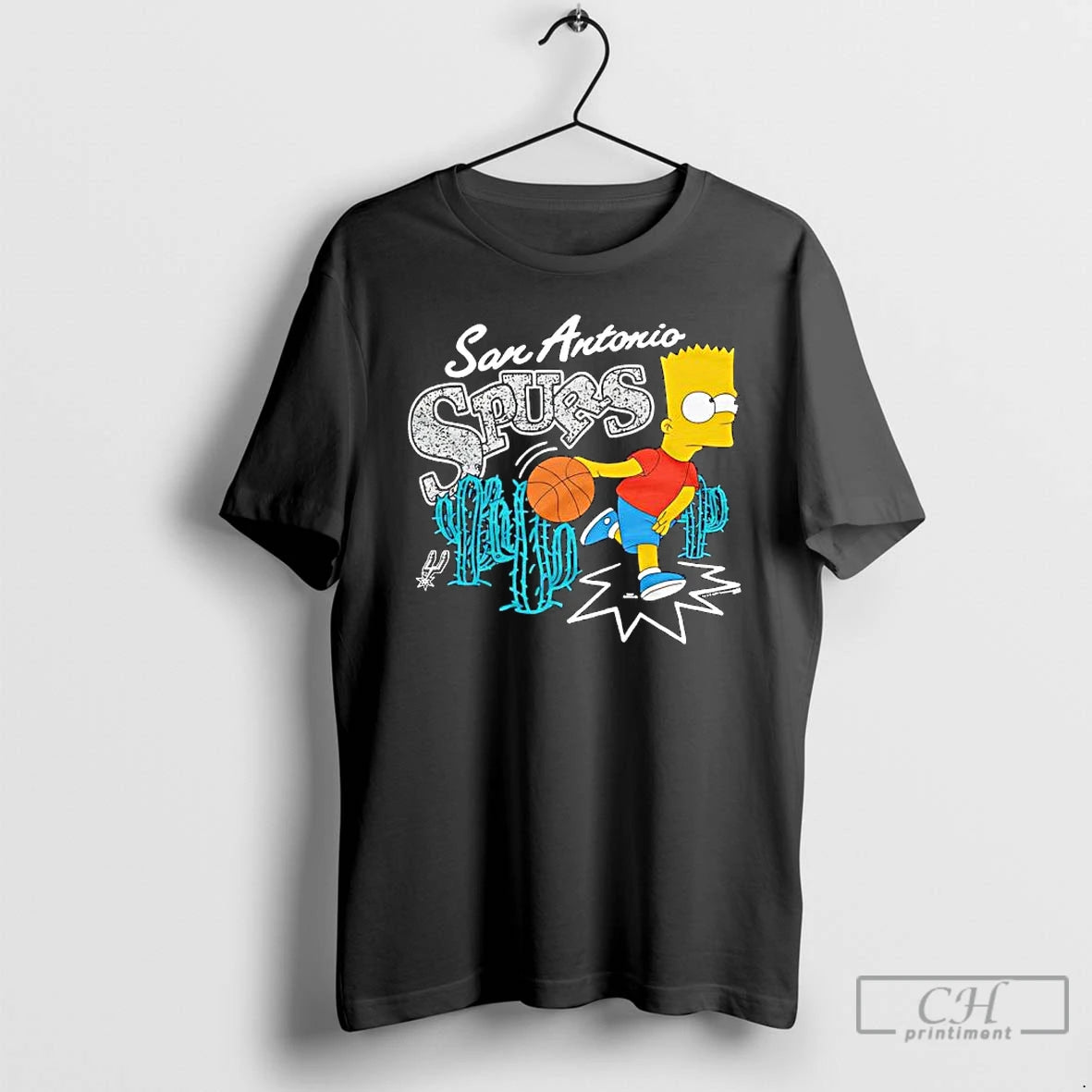 Premium The Simpsons Bart X San Antonio Spurs Shirt Hoodie Sweatshirt | PurePodTees.com