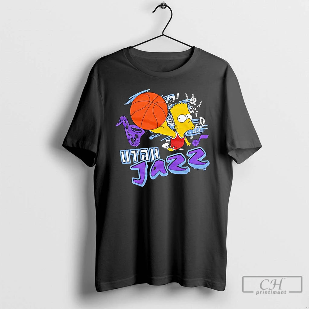 Premium The Simpsons Bart X Utah Jazz Shirt Hoodie Sweatshirt | PurePodTees.com