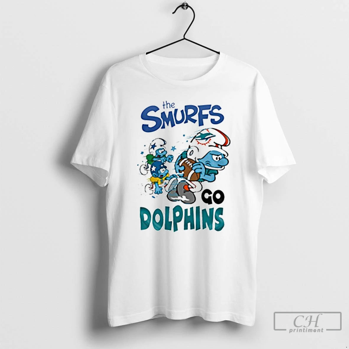Premium The Smurfs Baseball Go Dolphins Shirt Hoodie Sweatshirt | PurePodTees.com