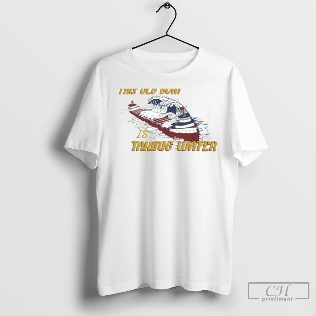 Premium This Boat Is Taking Water Edmund Fitzgerald Memorial Circle White Shirt Hoodie Sweatshirt | PurePodTees.com