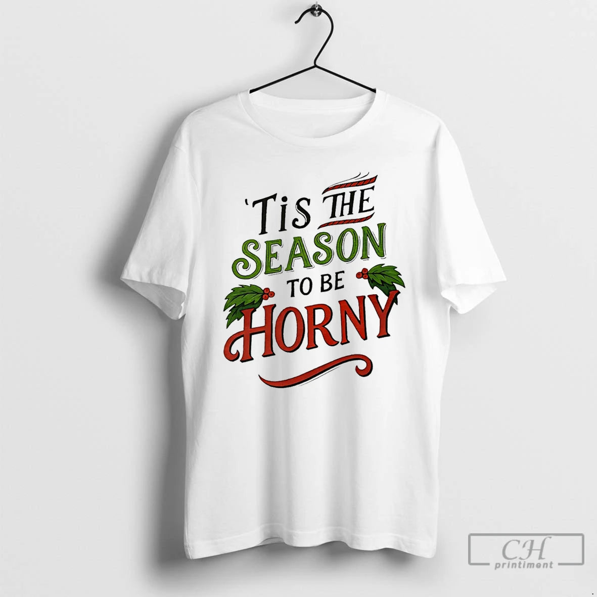 Premium Tis The Season To Be Horny Christmas Ugly T Shirts Hoodie Sweatshirt | PurePodTees.com