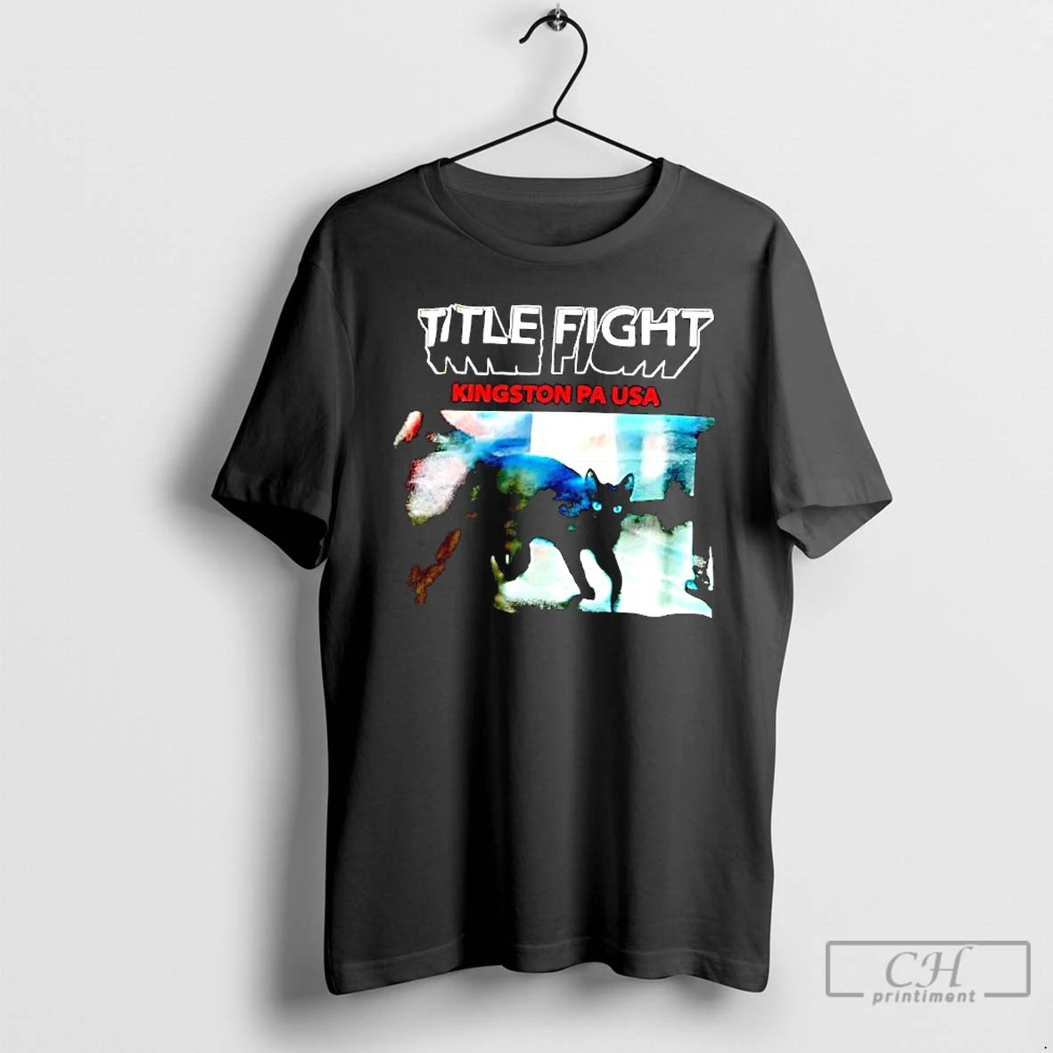 Premium Title Fight Kingston Pa Usa Band Cat Shirt Hoodie Sweatshirt | PurePodTees.com