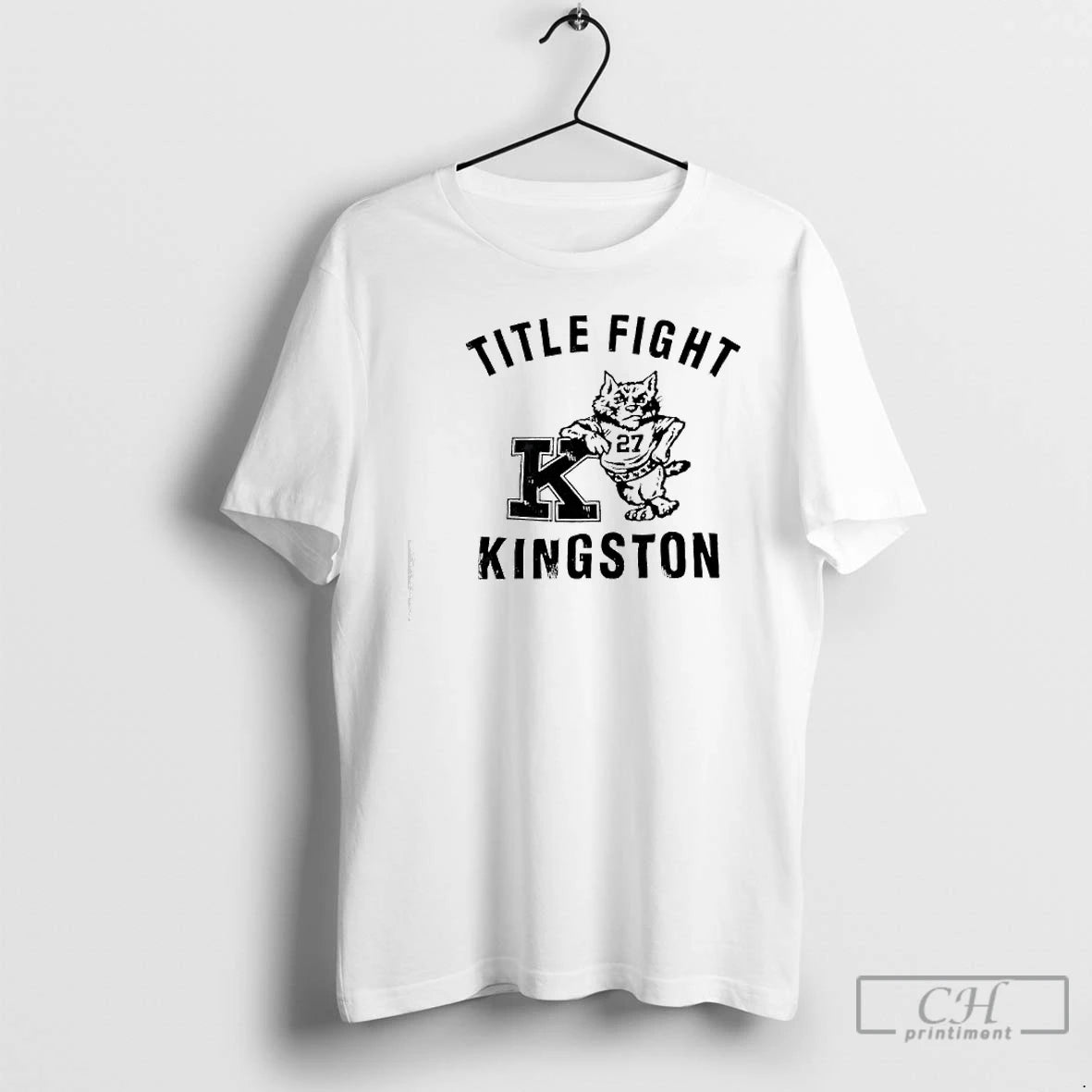Premium Title Fight Kingston Mascot Cat Graphic T Shirts Hoodie Sweatshirt | PurePodTees.com