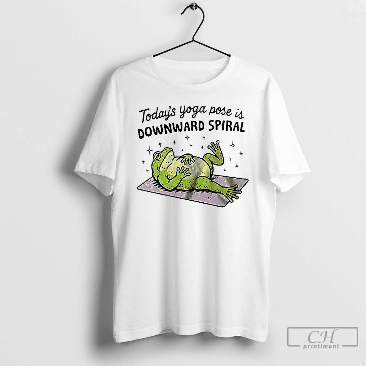 Premium Todays Yoga Pose Is Downward Spiral Frog Shirt Hoodie Sweatshirt | PurePodTees.com