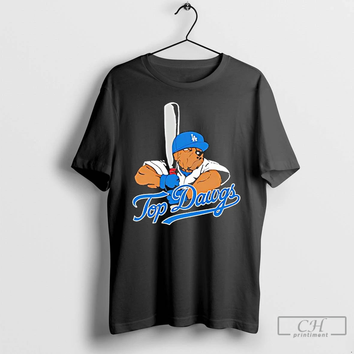 Premium Top Dawgs X Los Angeles Dodgers Bulldog Mascot T Shirts Hoodie Sweatshirt | PurePodTees.com